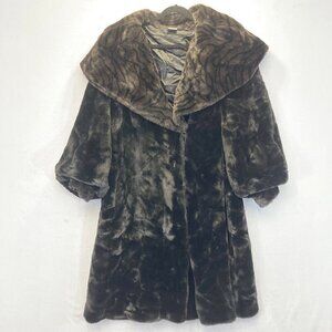 Vintage David Leinoff Fur Coat Womens Medium Luxurious Old Money Mobwife Furgery